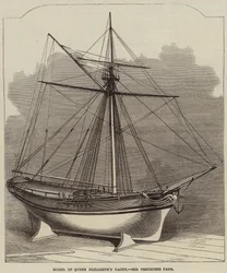 Modello dello yacht della regina Elisabetta